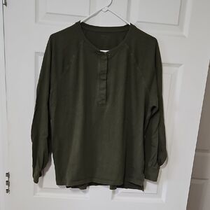 Madewell Forest Green Long Sleeve Shirt